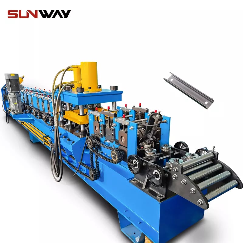 C Section Bracing Omega Storage Rack Upright Post Roll Forming Machine